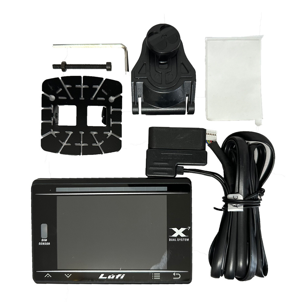 LUFI cuatro generaciones x7 automóviles multifunción OBD instrumento de presión de turbina temperatura del aceite temperatura de escape relación aire-combustible velocidad G valor