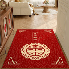 結婚地墊玄關進門墊喜慶紅色入戶門墊家用門口地毯婚房腳墊廣告墊