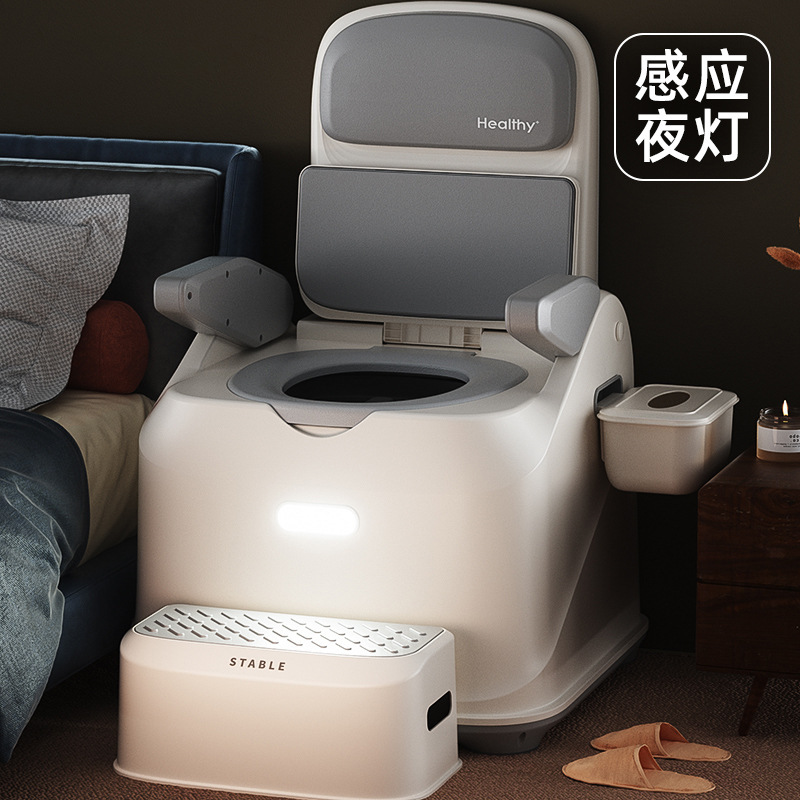 Movable Toilet for the Elderly Indoor Portable Adult Spittoon Odor-proof Toilet for Pregnant Women Squat Toilet Bucket Sitting Toilet