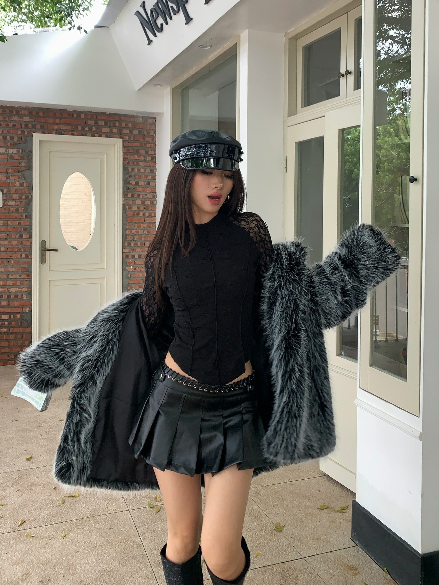 Women's Clothing New autumn and winter   fur coat women's lapel medium and long fur coat loose casual thick plush coat_voghion.com