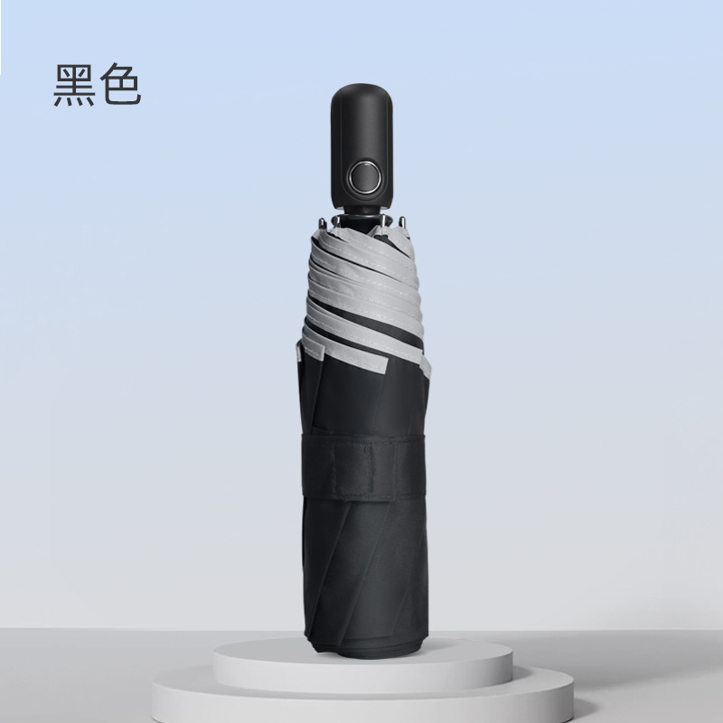 [3초 빠른 수납 - 접을 필요 없음] 블랙 8본 자동우산 [선물박스]