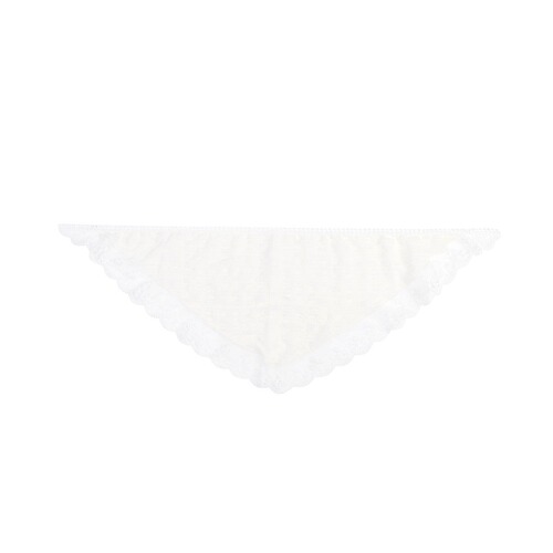 French Countryside Style Summer Thin Hairband with Tie, White Lace Triangle Scarf—Vintage, Headband-Perfect, Internet-Famous, and Chic