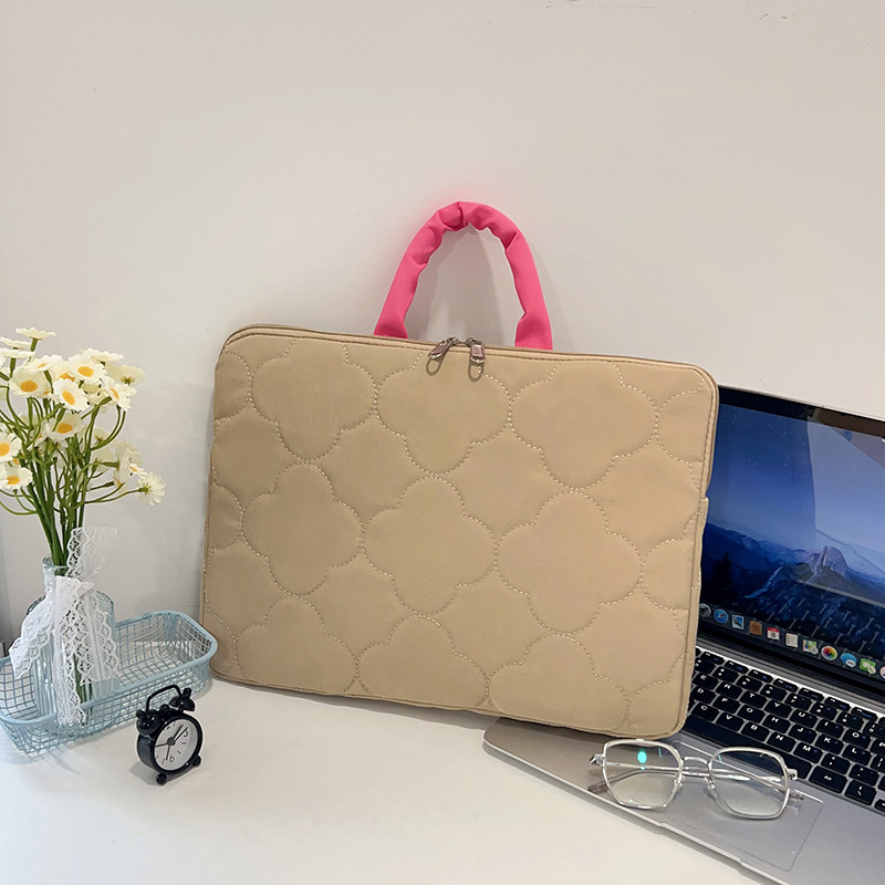 Korean Version Ins Portable Embroidery Thread Cloth Inner Bag Macaron Colorful Tablet Protective Cover Anti-Fall Laptop Bag