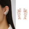 Starry sky, metal earrings, new collection, diamond encrusted, European style