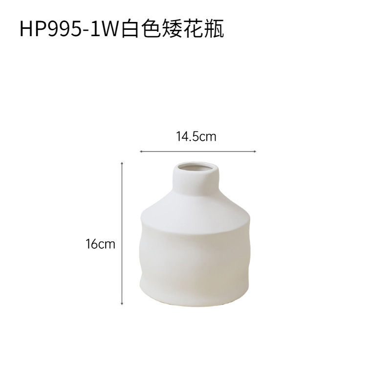 Viento tranquilo de cerámica blanca y negra ornamentos decorativos para la sala de estar decorativos para el hogar flor seca flor de escritorio