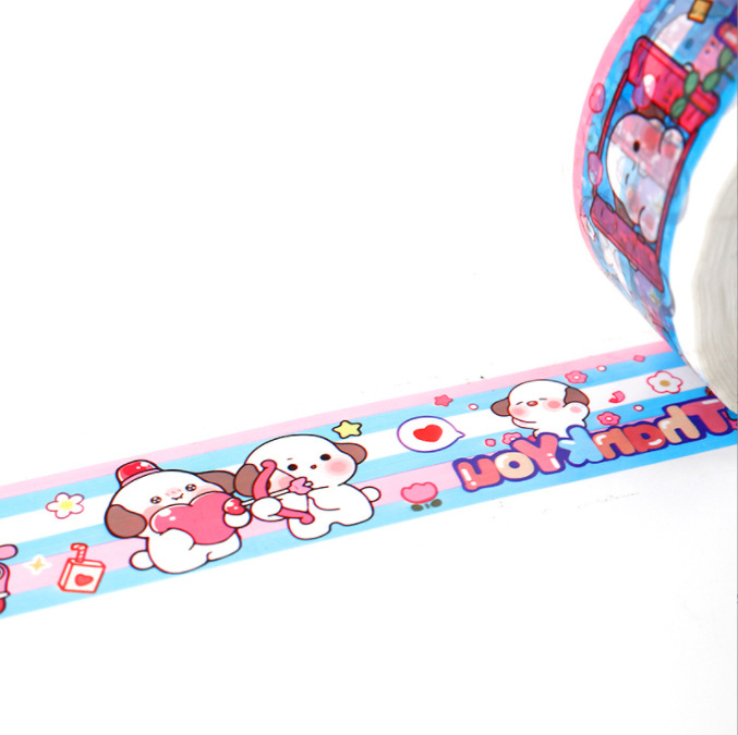 Thankyou cinta adhesiva de embalaje rosa, sello de red, cinta de sellado, cinta de impresión de dibujos animados, fabricante al por mayor