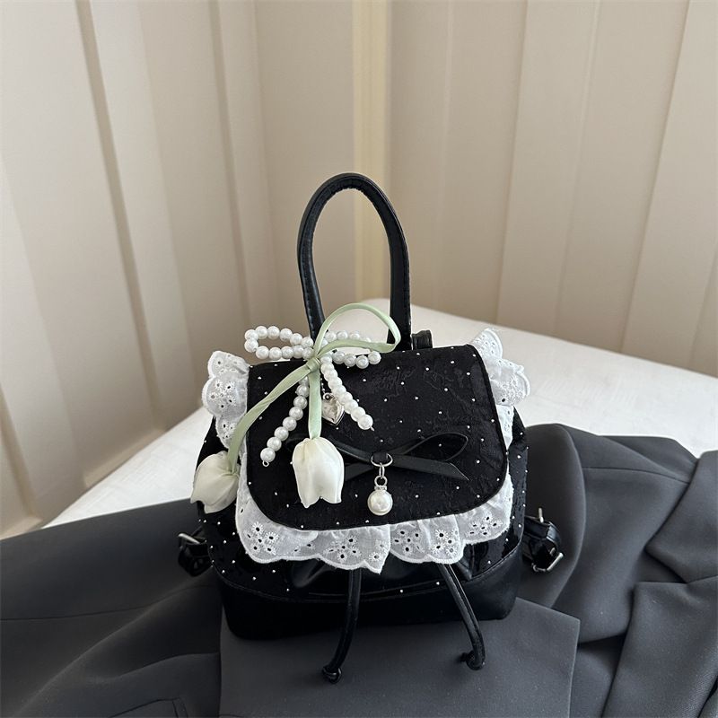 Sweet girl nicho de encaje mochila de mujer 2026 nueva mochila universal exquisita mini mochila