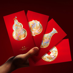 2026马年五福镭射新款红包袋创意个性过年春节利是封logo烫金红包