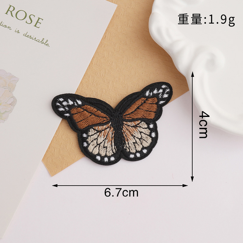 クリエイティブなカラフルな蝶パッチパッチバッグ靴と帽子穴刺繍パッチ衣類アクセサリー diy 装飾布パッチ|undefined