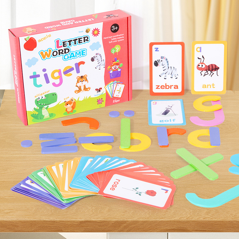 Children's Alphabet Cards English Word Games Early Education Enlightenment Cognitive Matching Boys and Girls Kindergarten Puzzle Toys