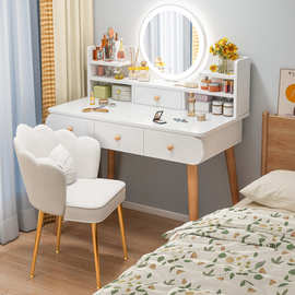 梳妆台卧室现代简约小型化妆台镜小户型化妆柜主卧网红少女化妆桌