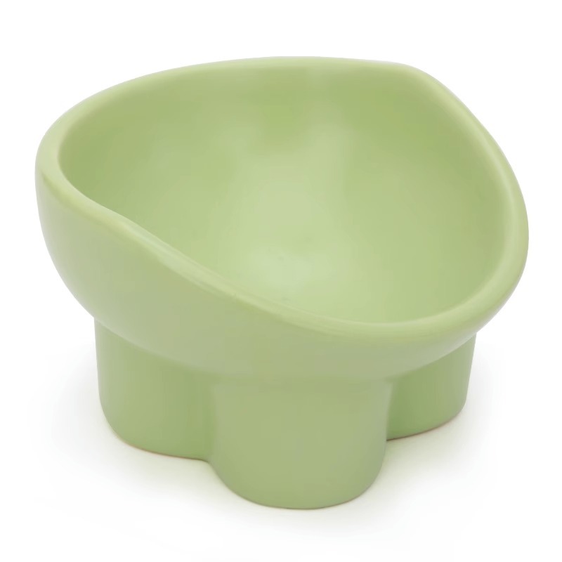 Gato Tazón de cerámica tazón de comida para gatos tazón de perro tazón de comida tazón de arroz para gatos tazón de agua de gran diámetro tazón oblicuo tazón antidetonante suministros para mascotas