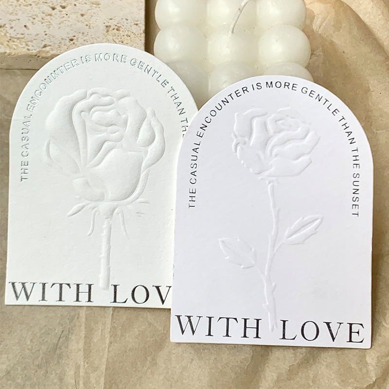 现货浮雕玫瑰穿戴甲卡片包装美甲展示卡高档立体背景标签设计批发