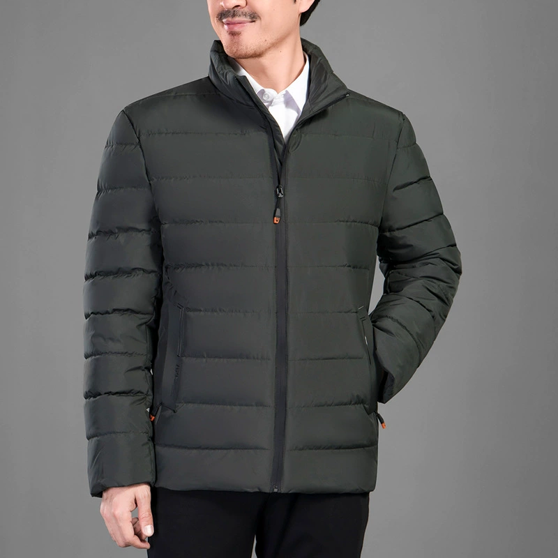 Оптовая Продажа с фабрики мужское хлопковое пальто с воротником-стойкой, папочка, зимнее толстое пуховое хлопковое пальто для среднего и пожилого возраста, свободное