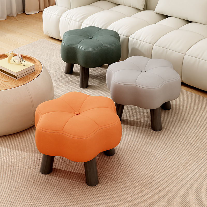 Petit tabouret à la maison Tabouret bas pour enfants Petit banc de canapé robuste et durable Tabouret à fleurs mignon pour changer de chaussures et tabourets