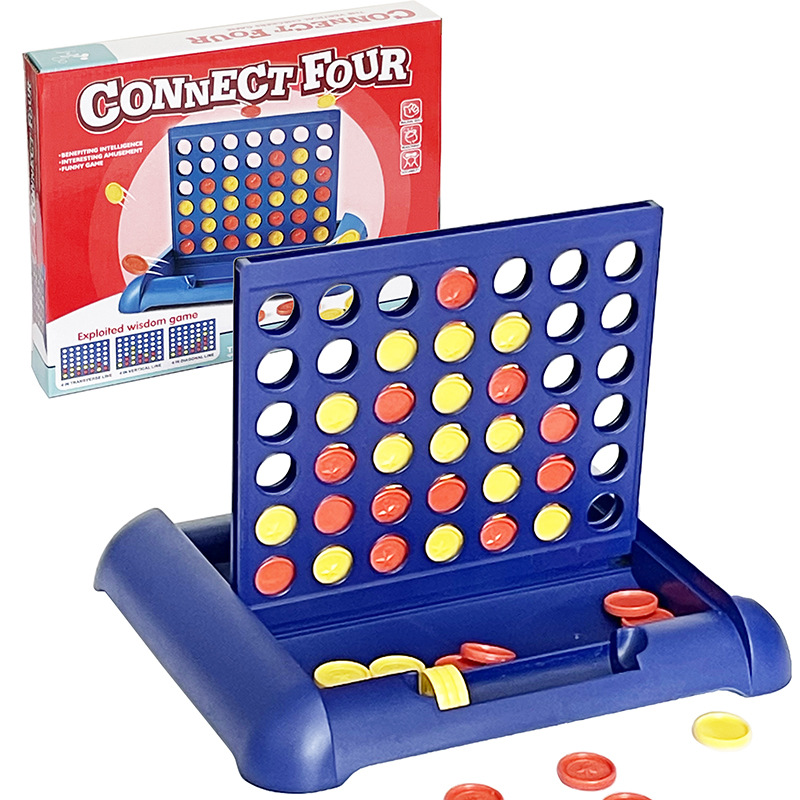 Cross-border three-dimensional four-piece chess bingo game five-piece four-piece chess children's educational chess toys parent-child board game early education