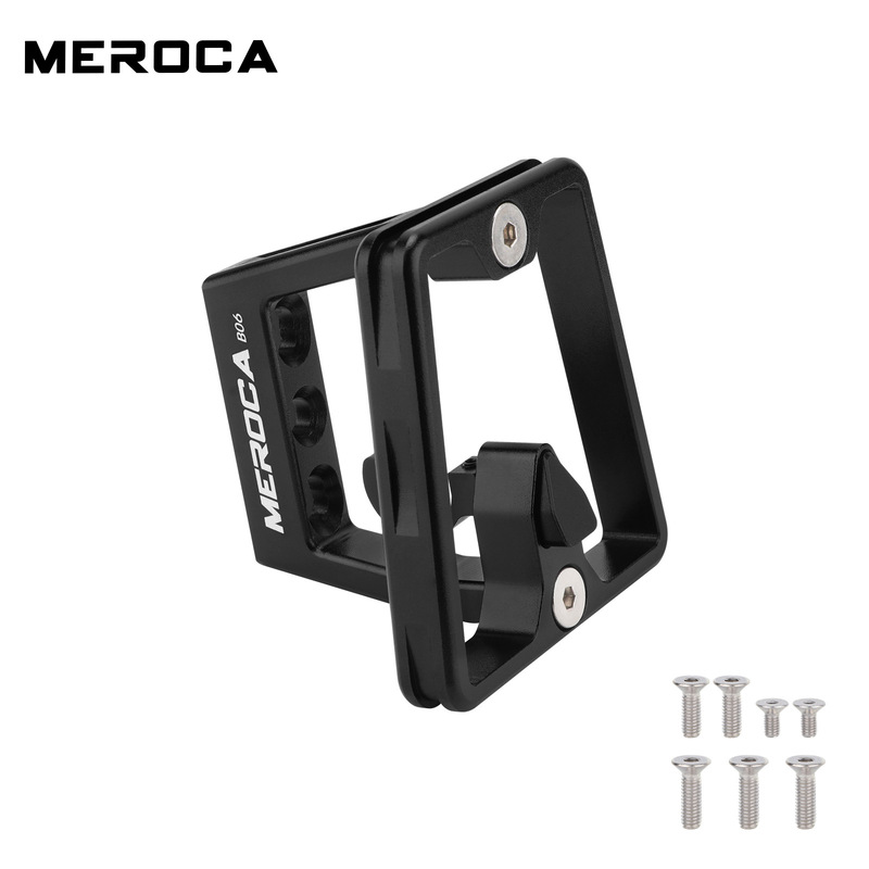 MEROCA 折りたたみフロントラックマウント 3 穴分割豚鼻ブラケット小型布フロントバッグ変換シートアクセサリー|undefined