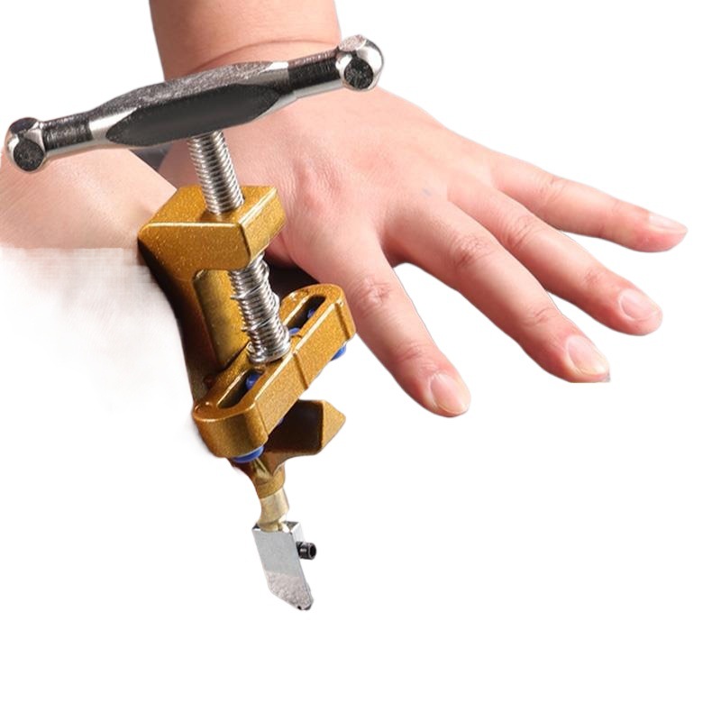 Cerámica tipo rodillo, artefacto de apertura especial, cuchillo de vidrio grueso, corte, cuchillo de apertura de piedra de diamante multifuncional, agarre manual