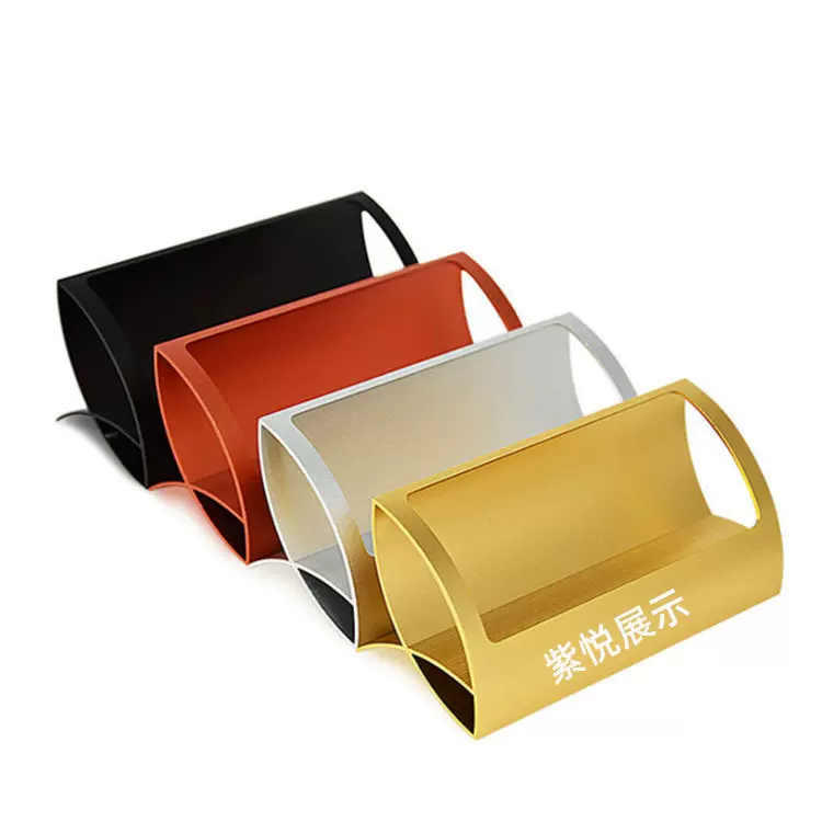铝合金名片盒 Q型收纳名片架会展金属商务时尚创意名片座LOGO