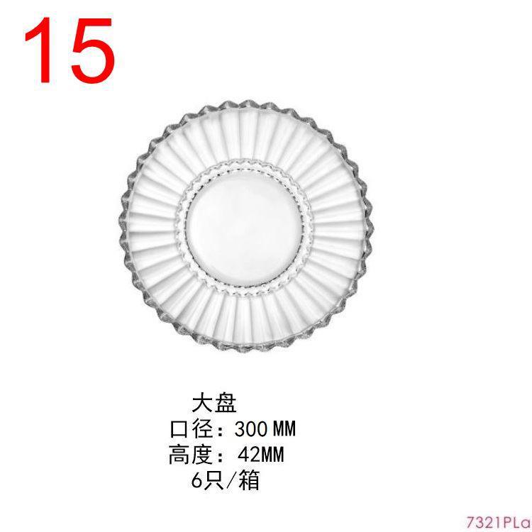 Luz de lujo de cristal plato de fruta KTV Hotel pierna alta grande tazón de fruta seca plato de aperitivos tazón de caramelo Cubo de fruta a rayas