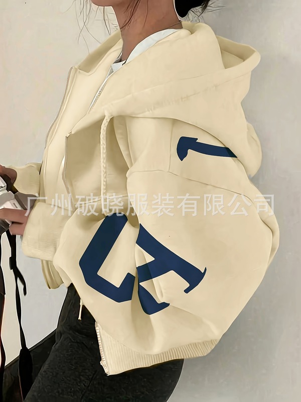 2025跨境外贸独立站亚马逊temu爆款抽绳休闲时尚字母卫衣|undefined