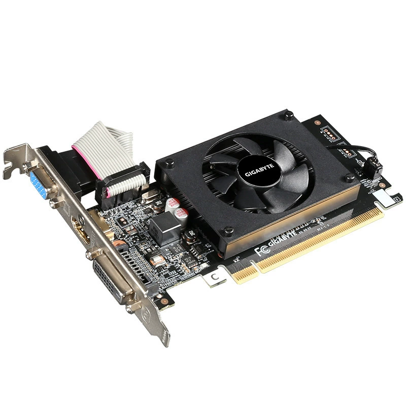 Подходит для видеокарты Gigabyte GeForce GT 710 2G DDR3, низкопрофильная плата, прочный дизайн
