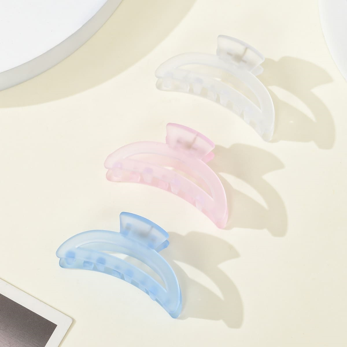 3-piezas pequeño tamaño clip helado mate niña niños mini lindo color horquilla roto pelo tiburón clip transfronterizo