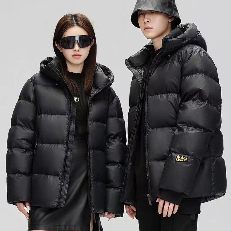 2025 New Model with Built-In Heated Black Five-Compartment Duck down Jacket for Men and Women, Thickeneded Cold-Resistant Loose Jacket