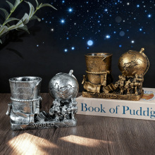 树脂复古笔筒摆件轻奢地球仪办公室桌面书台儿童书房书桌生日礼品