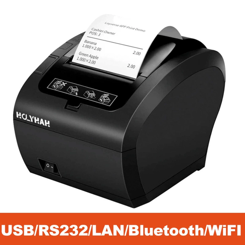 Популярный трансграничный термопринтер 80 мм для чеков, кассовых аппаратов, кухонный принтер с резаком, портативный Wi-Fi