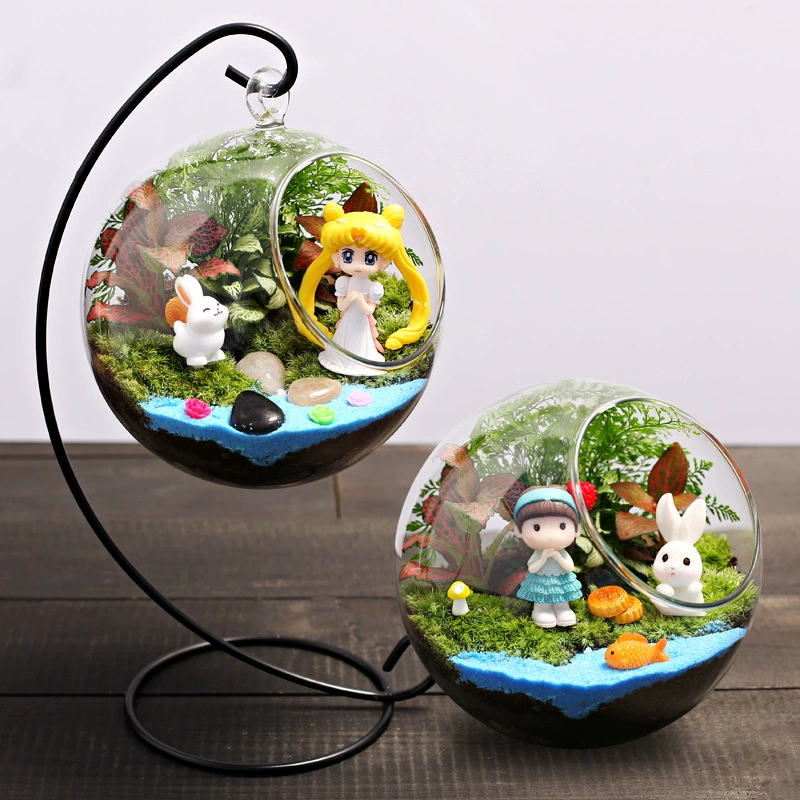 Экологическая стеклянная бутылка мох микроландшафт DIY пакет материалов середины осени фестиваль настольное мини-зеленое растение цветок маленькое Горшечное растение