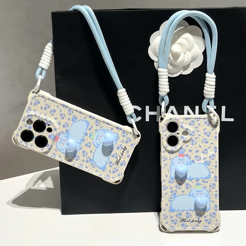 Lan Cuihua 犬ストラップ iPhone Apple 16 携帯電話ケース Huawei p70vivoppo Xiaomi 15 ソフトケースに適しています|undefined