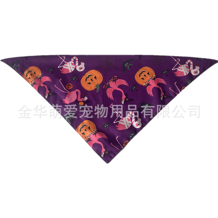 Venta directa de fábrica nueva toalla de saliva para mascotas de Halloween toalla triangular para mascotas babero para perros toalla de saliva para perros puede hacer pedidos