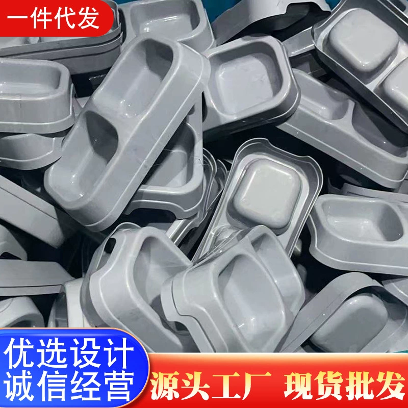 Pet Двойная чаша для кормления домашних животных питьевой воды корм для кошек и собак миска двойная чаша для домашних животных маленькая Двойная чаша завод в наличии оптом