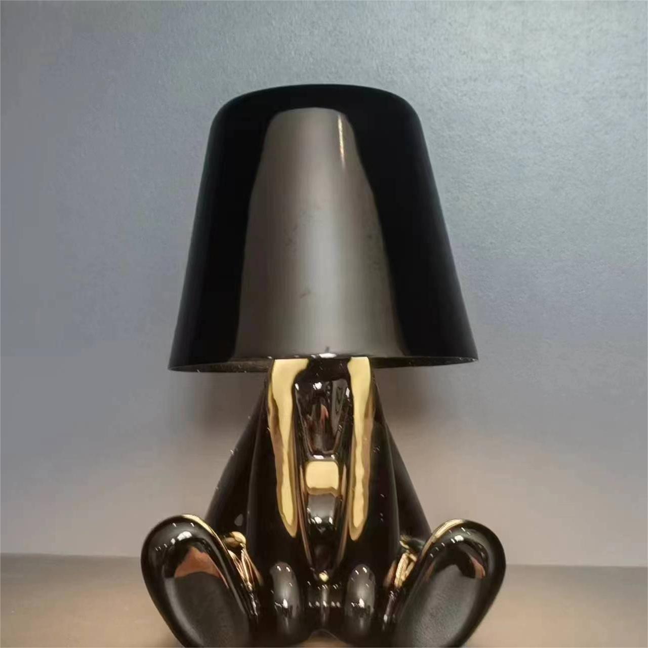 Fábrica transfronteriza Hermanos de oro lámpara de mesa decoración noche luz lámpara pensador