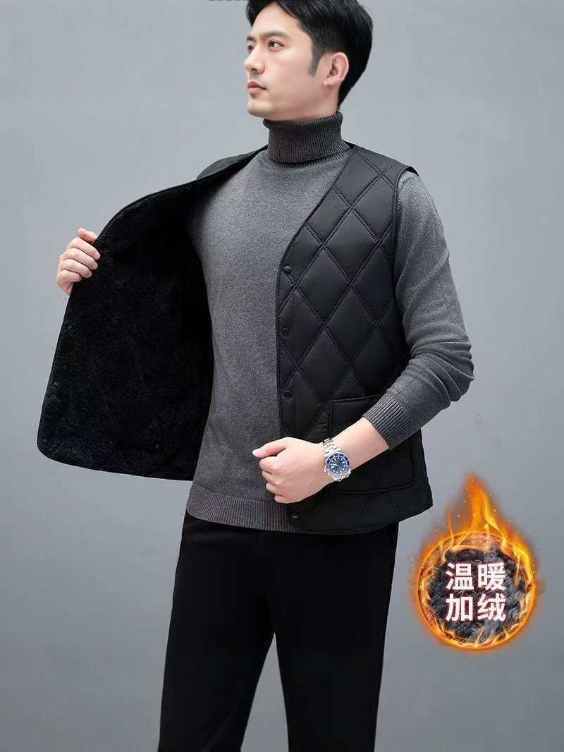 Demi-season warm vest, jacket, keep warm set