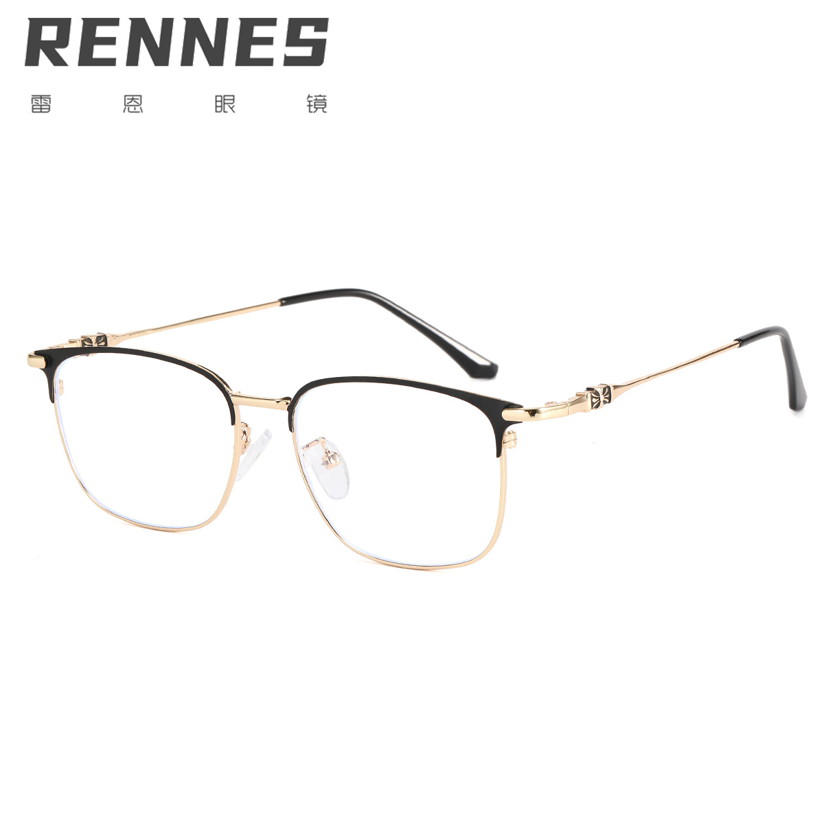 2021 nuevas mujeres anti-radiación anti-Blue ray gafas de computadora hombres de moda sin grado gafas lisas pueden equiparse con miopía 9306