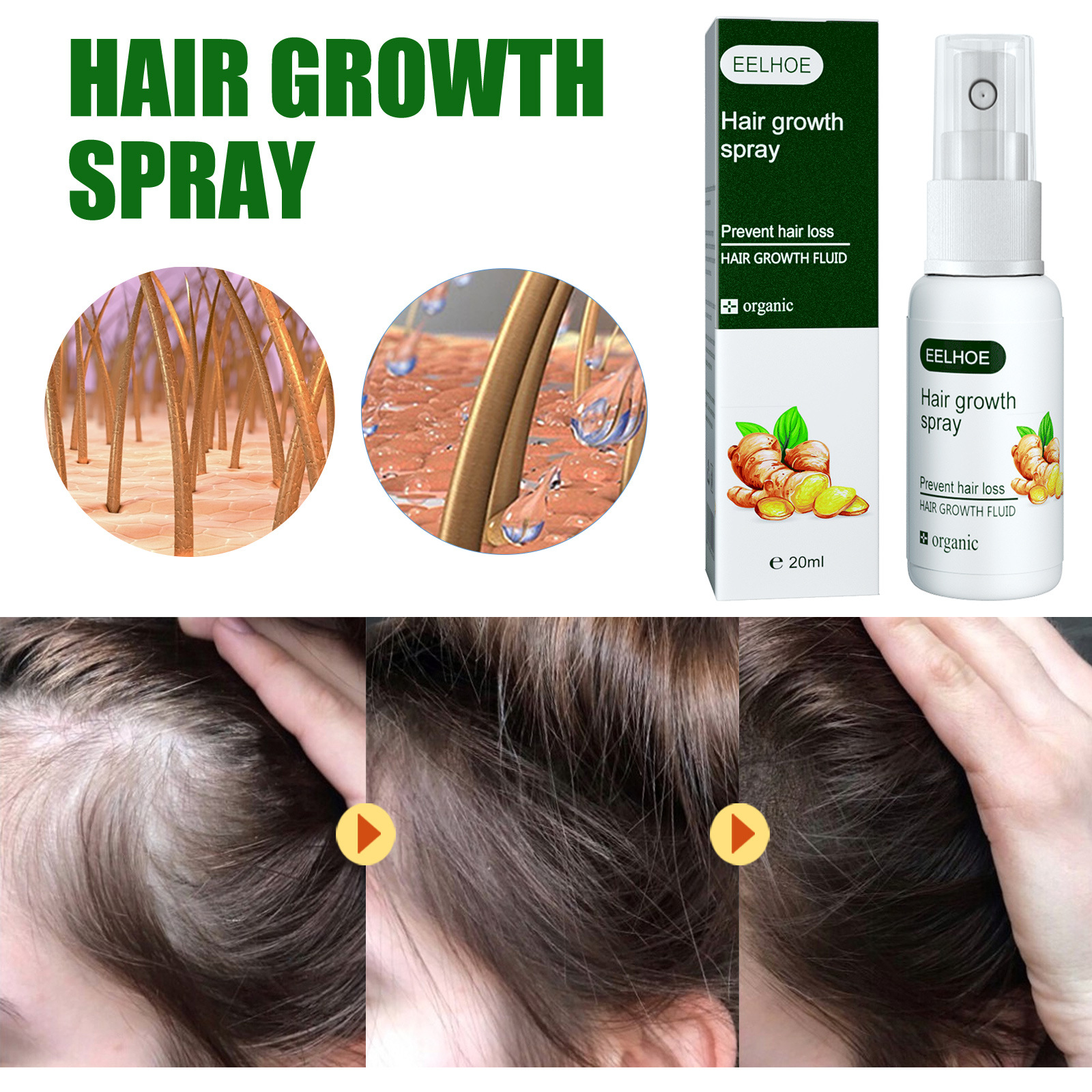 essence EELHOE Ginger Nourishing Conditioner Toughness Repairing Liquid Hair Root Care spray_voghion.com