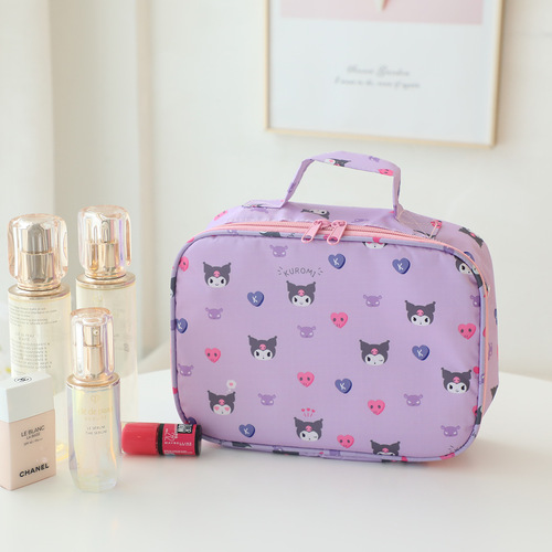 Cartoon white dog Kurome waterproof cosmetic bag travel storage toiletry bag scrub bag skin care product storage bag