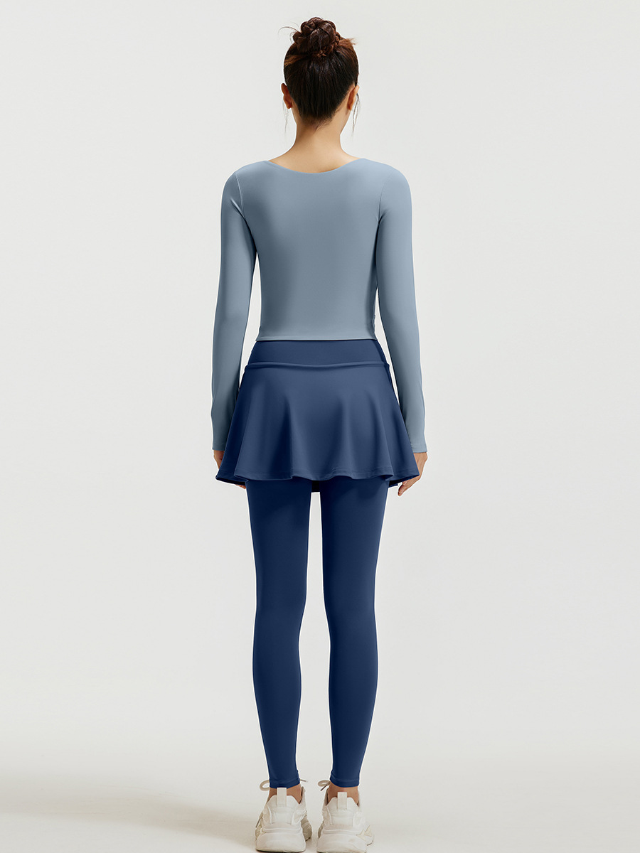 Traje de Yoga Adelgazante Juyitang, Ropa Deportiva con Sensación de Desnudez, Ropa Deportiva Interior Anti-Exposición para Correr y Hacer Ejercicio para Mujer