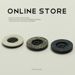 MOSN wide-brim four-eye button resin clothing button suit tweed jacket leather coat jewelry decorative button