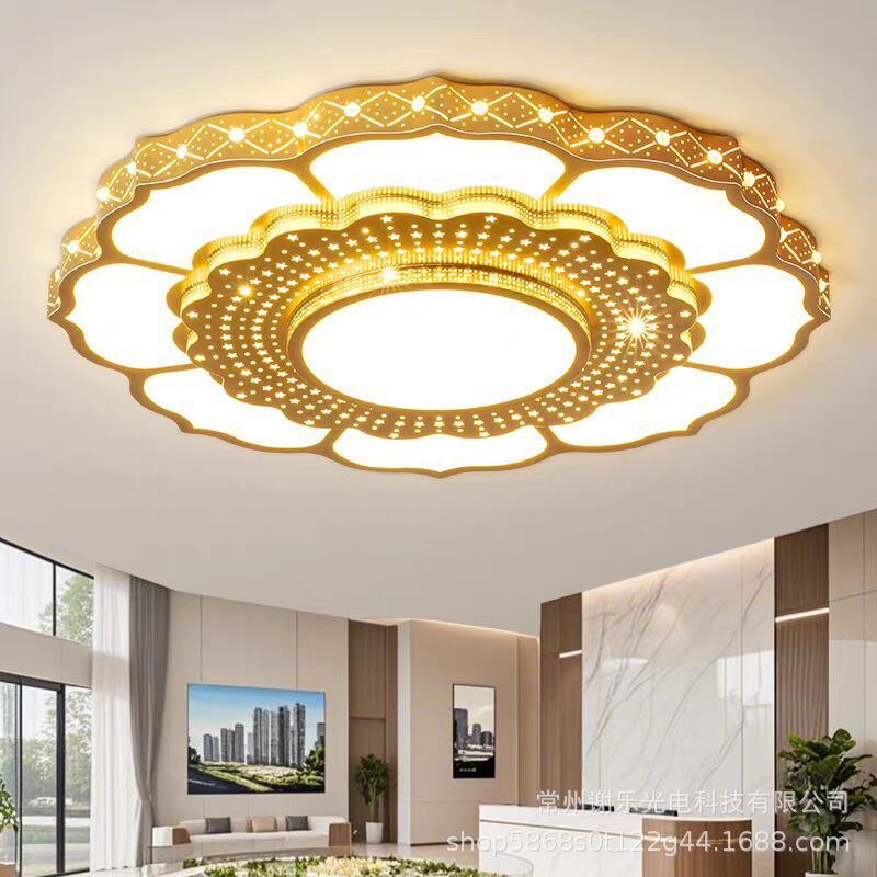 New Voice Smart Lamp, Large Living Room Ceiling Lamp, Modern Simple Flower-Shaped Home Lamp, Atmospheric Restaurant Lotus Lamp New Voice Smart Lamp, Large Living Room Ceiling Lamp, Modern Simple Flower-Shaped Home Lamp, Atmospheric Restaurant Lotus Lamp