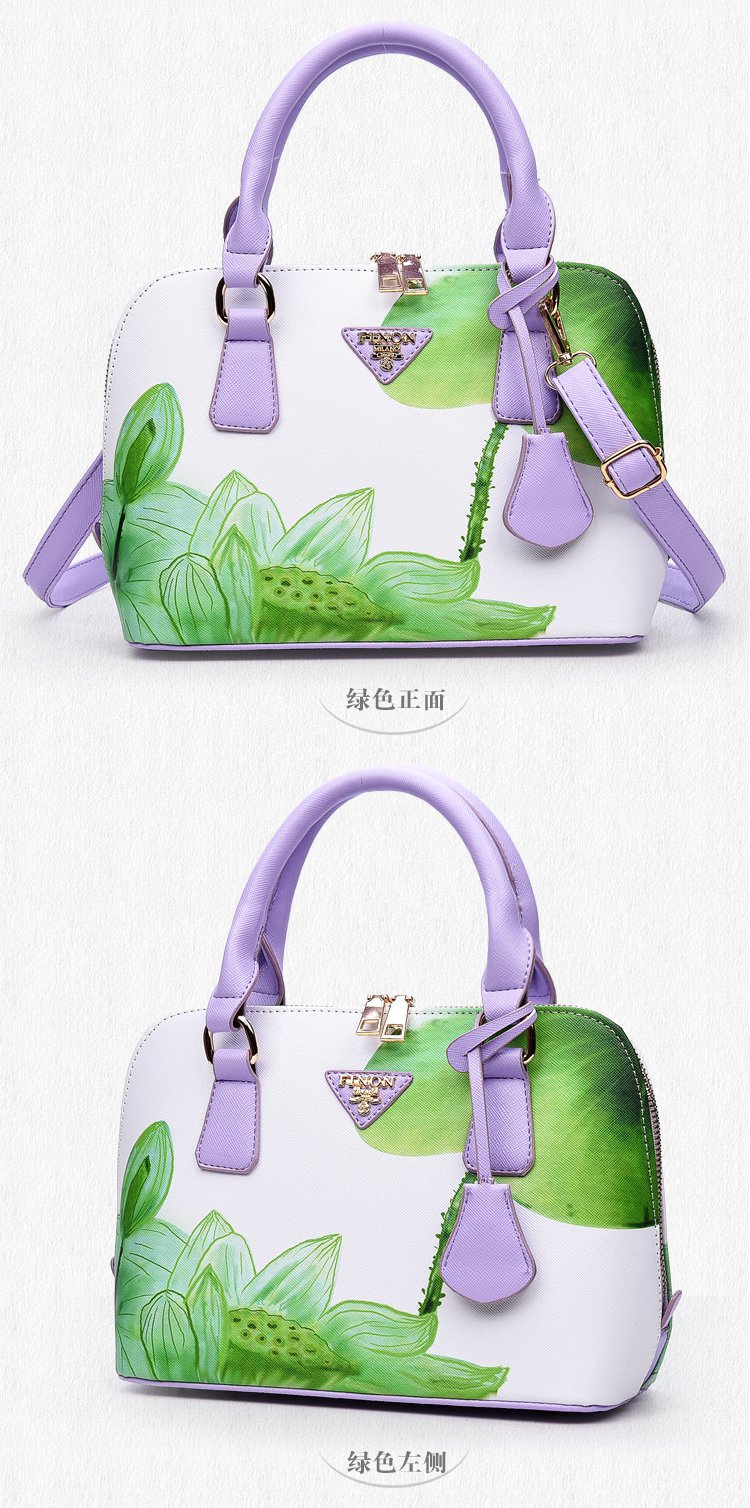 New trendy printed shell bags, European and American women's bags, single-shoulder crossbody hand-held women's bags, cross-border one-piece delivery worldwide undefined