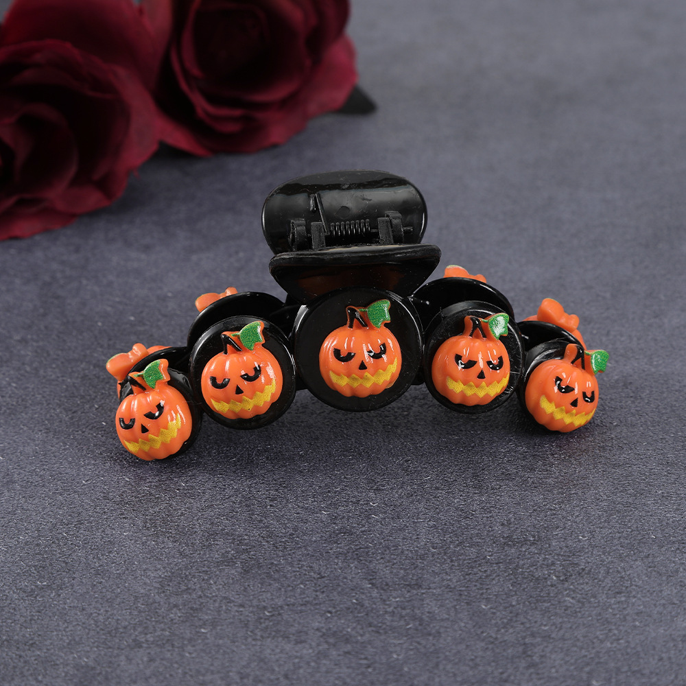 Fantasy and Strange Orange Pumpkin Magic Wizard Hat Children's Bizarre Hairpin Party Cute Hair Accessories_voghion.com