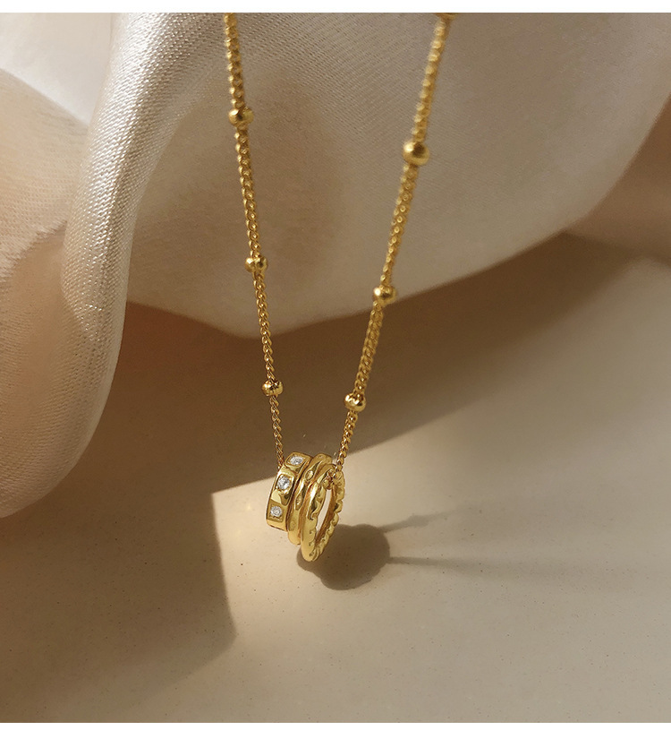 necklace simple clavicle chain fashionable circle copper necklace