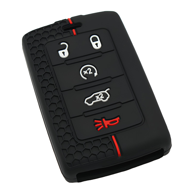 Suitable for Commander 5-Key Wagoneer Grand Cherokee Jeep Wrangler Textured Car Silicone Key Cover