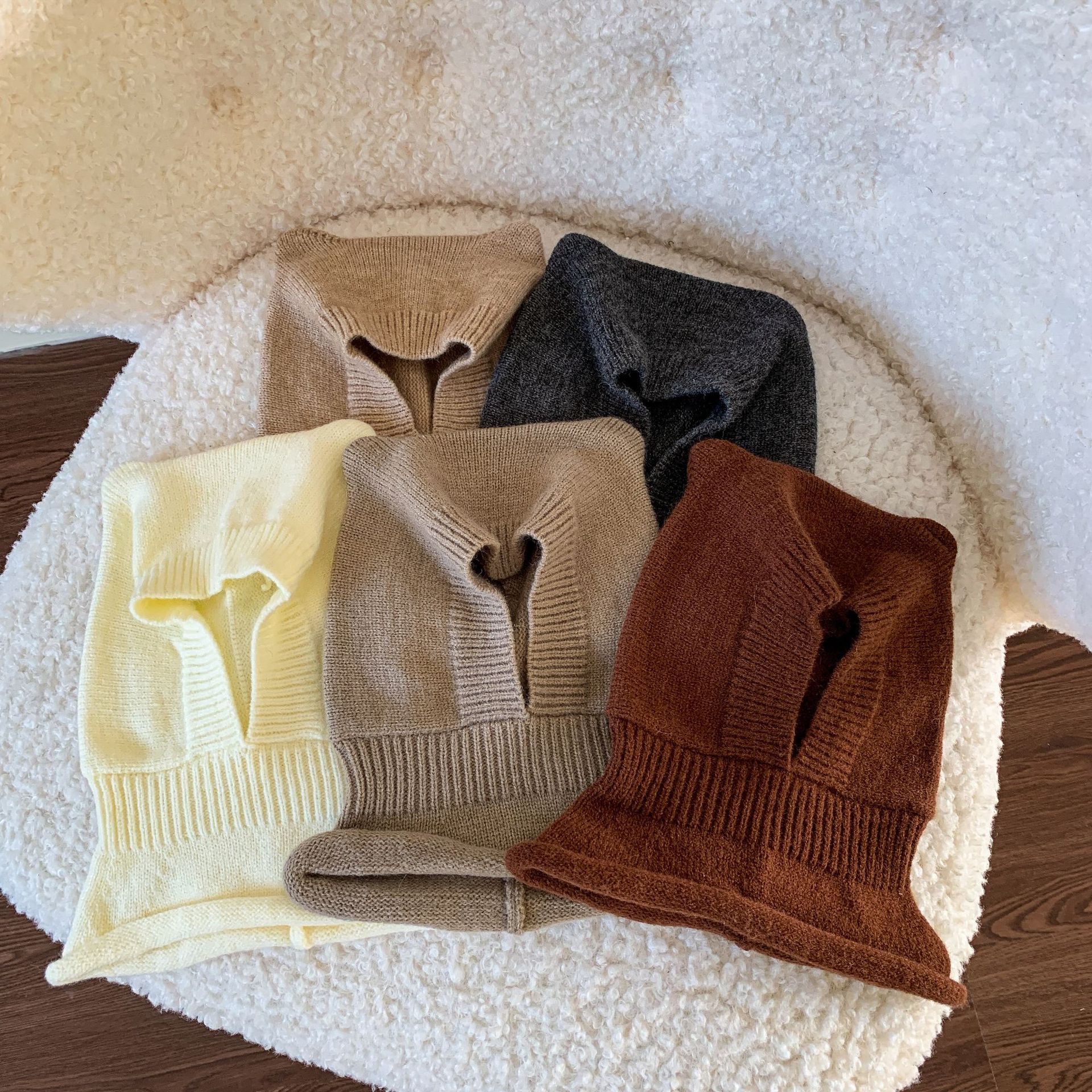 Sugar Pear ropa infantil sombrero bufandas sombrero de estilo extranjero para hombres y mujeres niñas tejer bebés invierno sombrero de lana sombrero protector de orejas