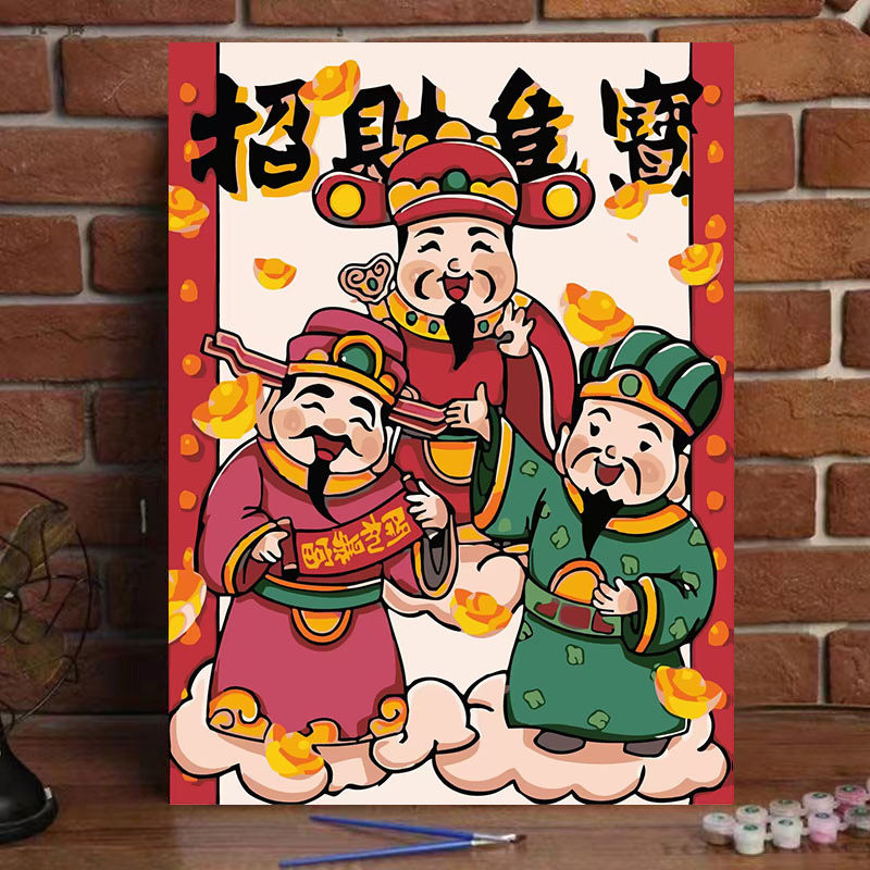 Pintura al óleo digital bricolaje al por mayor hecho a mano relleno de color curación descompresión popular para niños flor nieve montaña decorativa pintura de paisaje