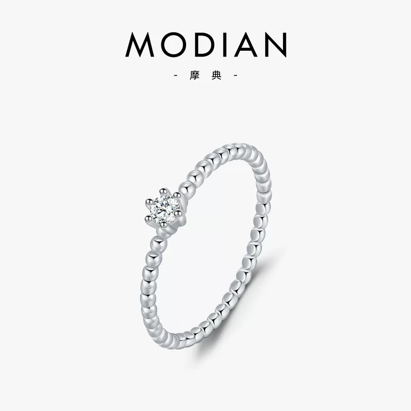 MODIAN Modi D цвет Mossanite бриллиант s925 серебро модный темперамент универсальный супер блеск бриллиантовая светящаяся бусина кольцо с камнем для женщин