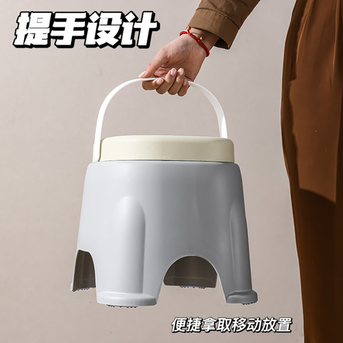 Plastic stool with creative thickening, anti-slip, Nordic style children's stool, living room shoe stool, kindergarten footstool